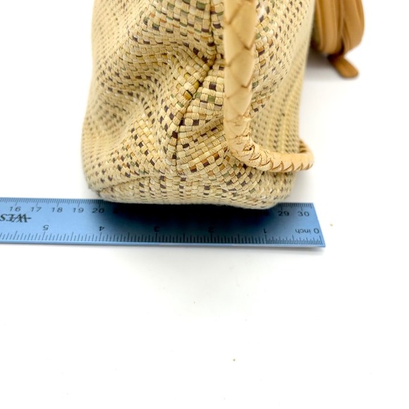 Woven Straw‎ Satchel Bamboo Handle Shoulder Bag with Coin Purse Y2K - Picture 5 of 11